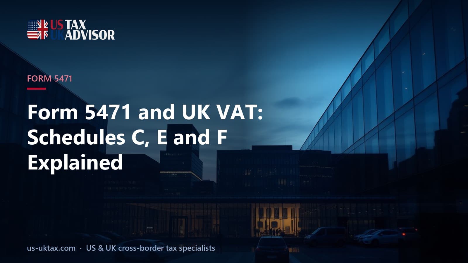Form 5471 and UK VAT: Schedules C, E and F Explained
