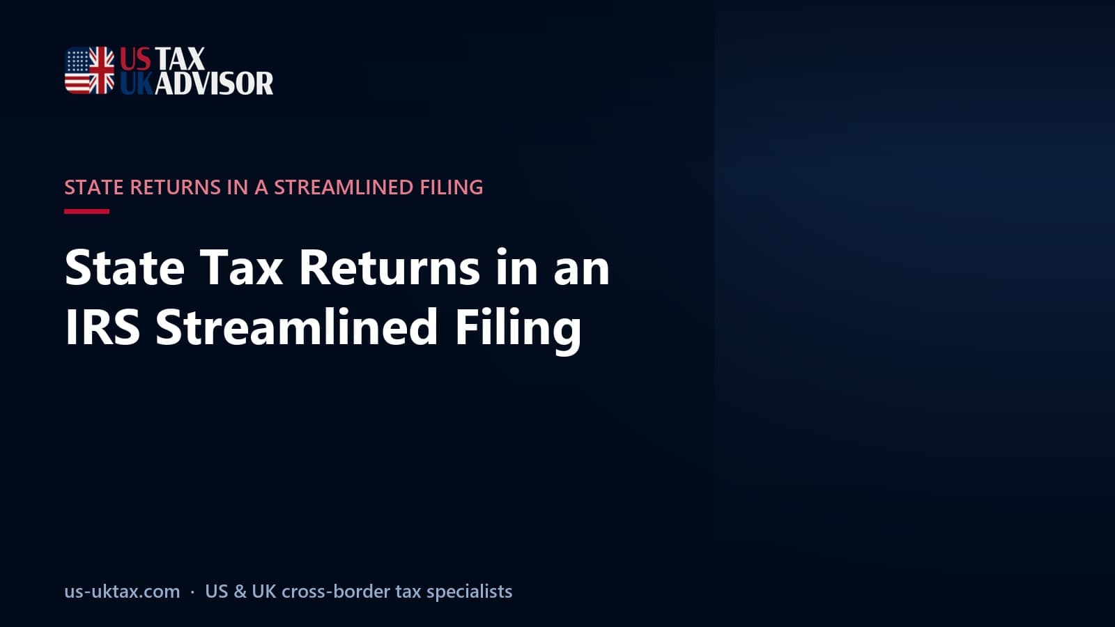 State Tax Returns in an IRS Streamlined Filing