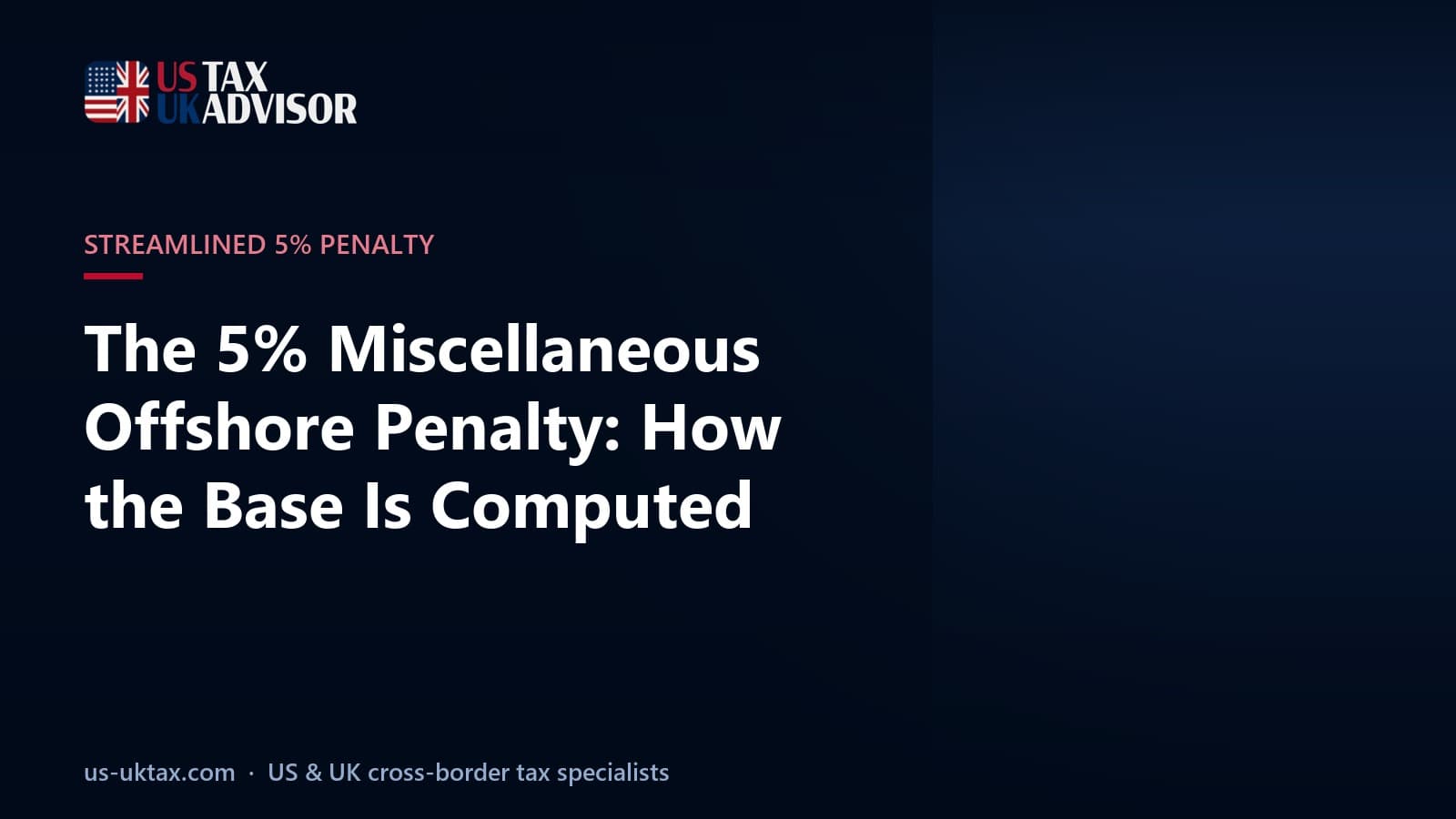 The 5% Miscellaneous Offshore Penalty: How the Base Is Computed