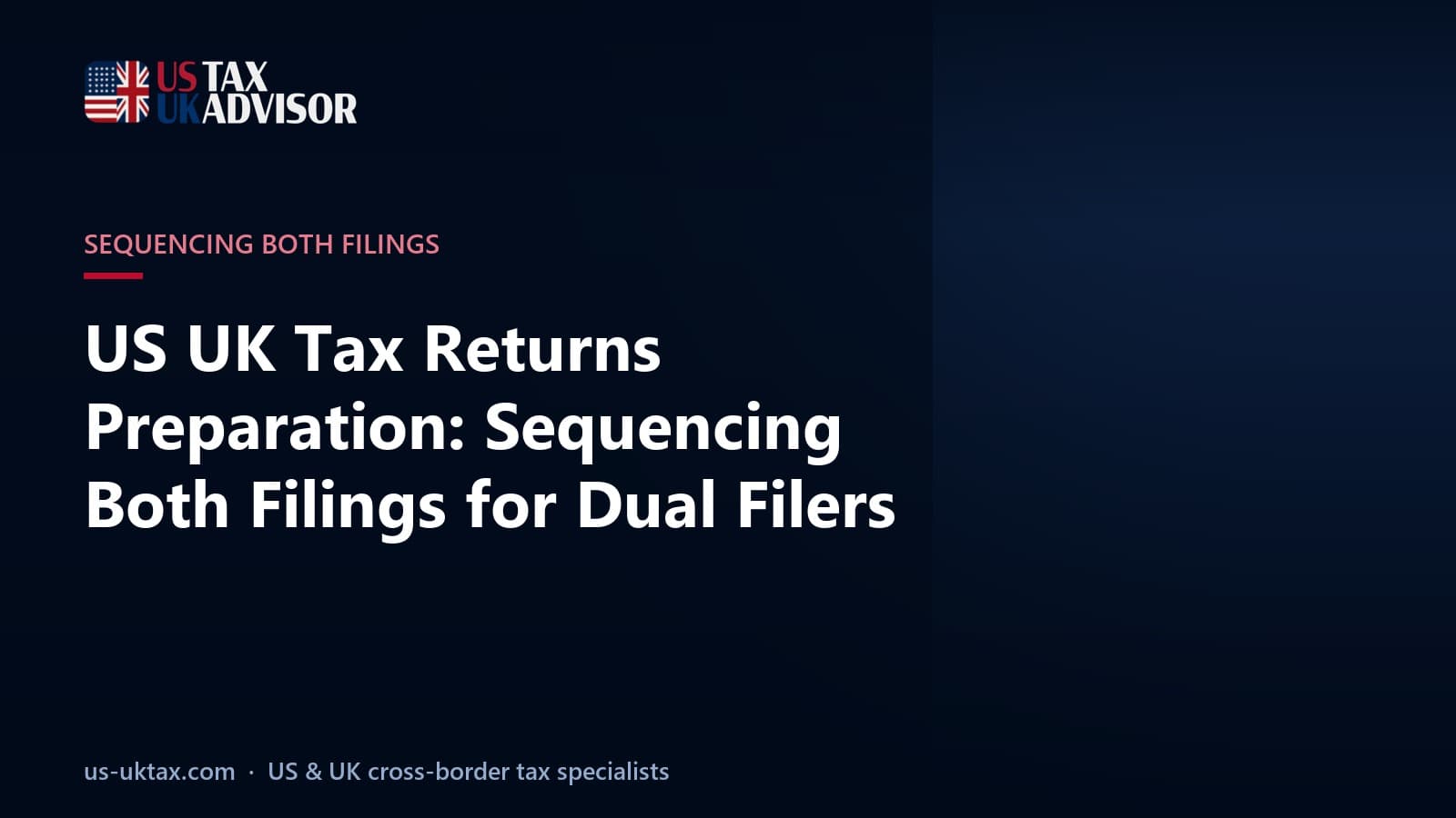 US UK Tax Returns Preparation: Sequencing Both Filings for Dual Filers
